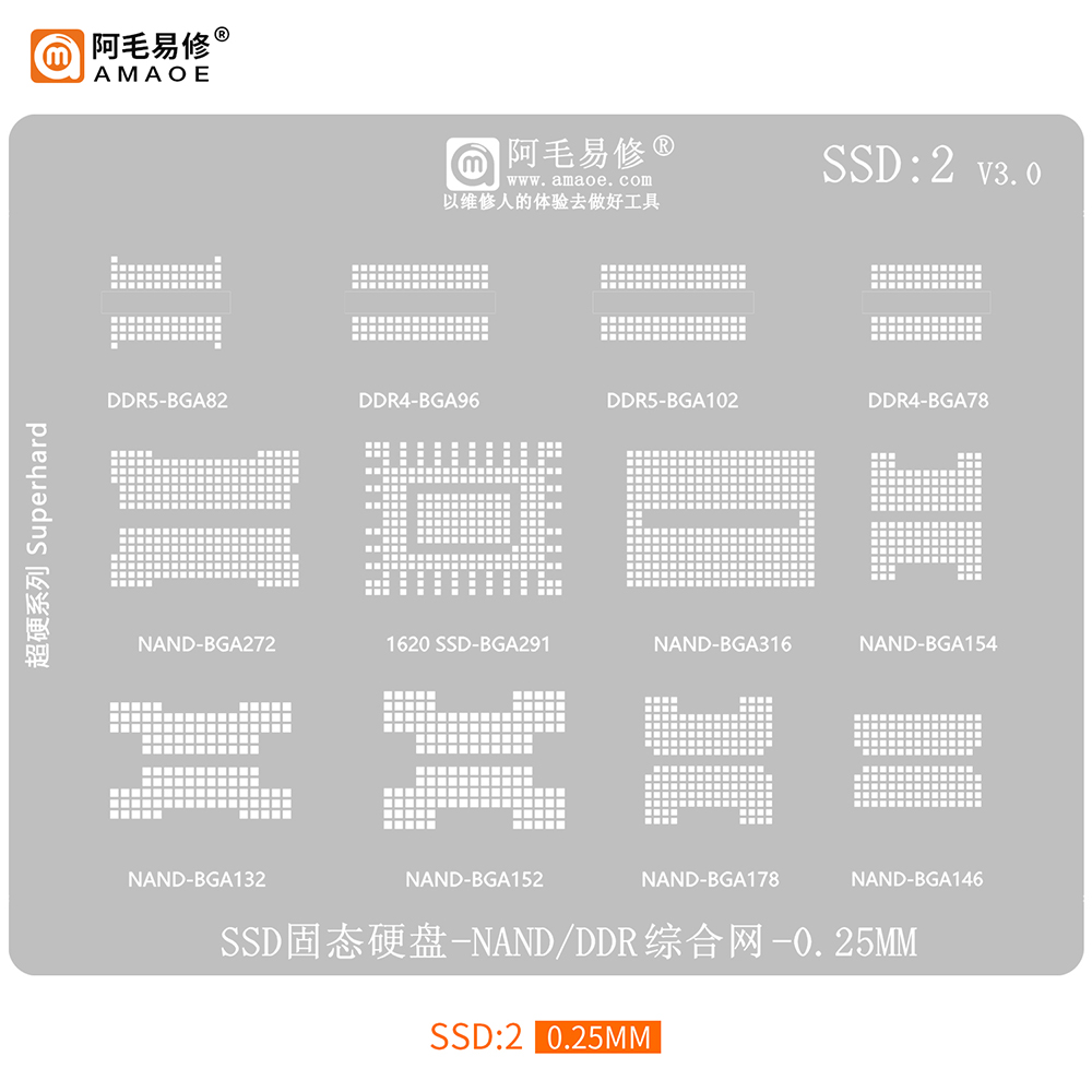 AMAOE SSD Reballing Stencil SS - Ddr2 Ram review and price