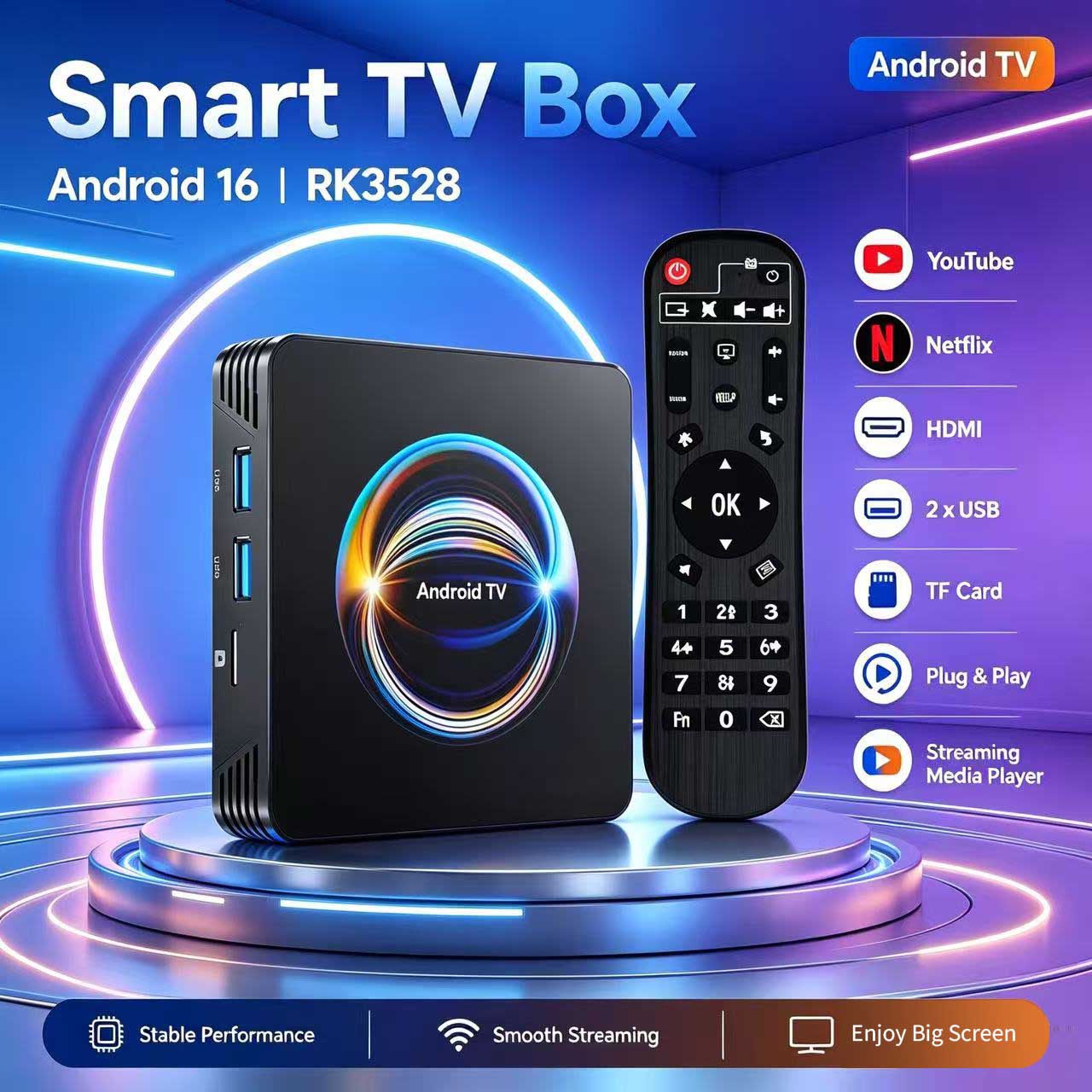 Android 16 X66 TV Box RK3528 Q - Ddr3 8Gb review and price